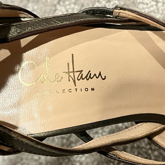 COLE HAAN Women's Patrice Cross Pump Moss Metallic Size 8 B EUC - Picture 4 of 10